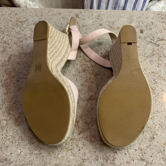 NWOT Stuart Weitzman Crystal Buckle Espadrille Wedge Sandals Size 7.5 - Picture 8 of 8
